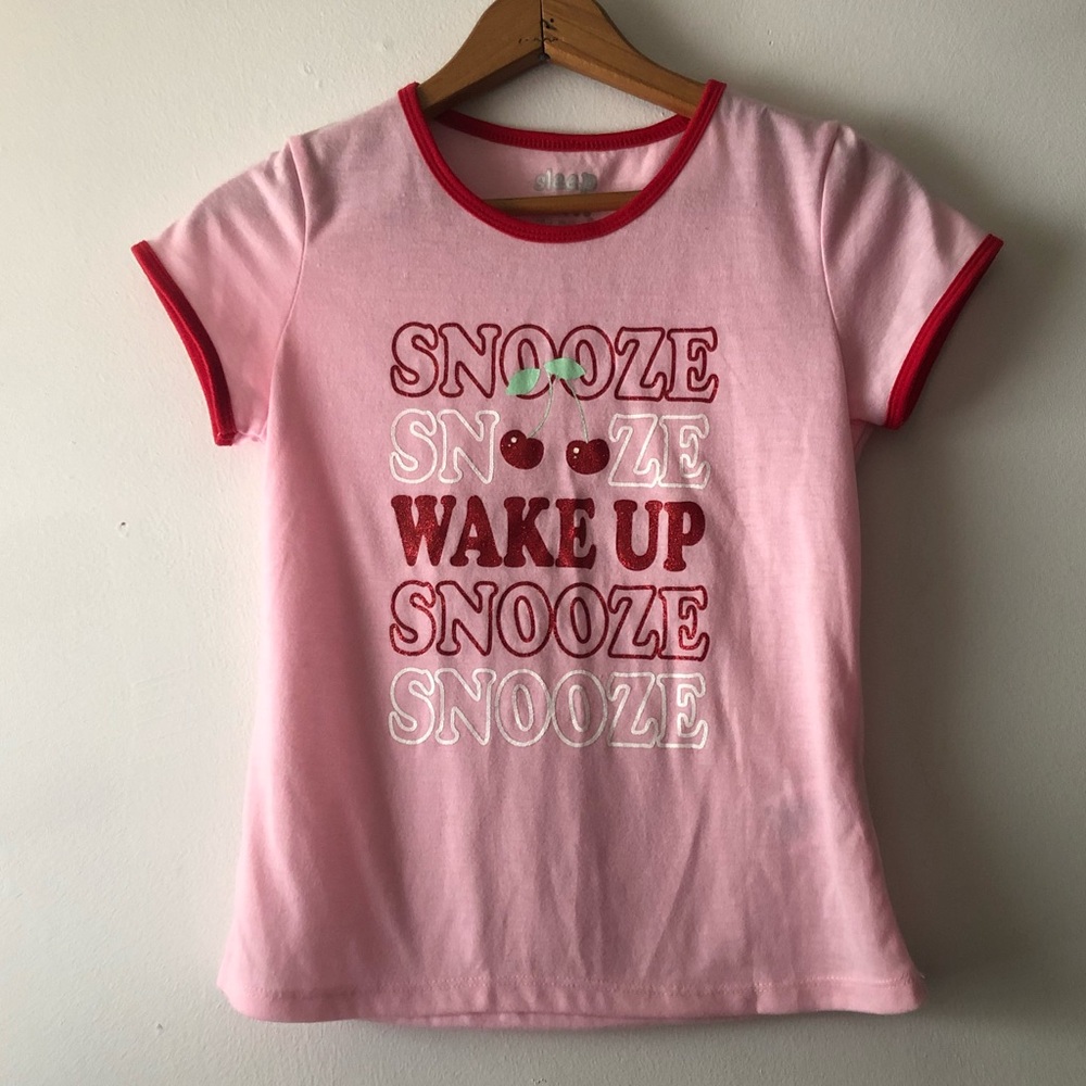 Pink Ringer 90s Styles Pajama Top - Picture 2 of 4